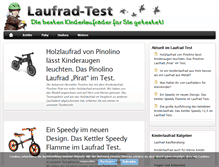 Tablet Screenshot of laufrad-test.org